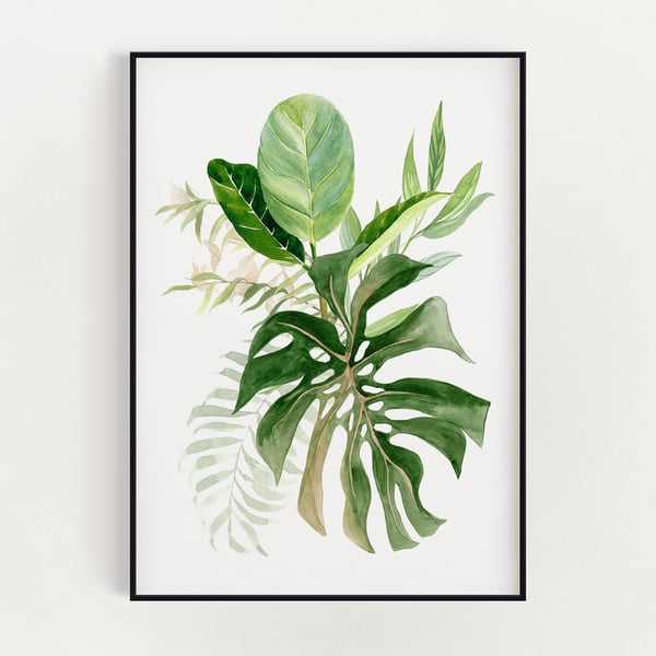 BOTANICAL WALL ART, Nature Wall Art, Green Leaf Prints, Botanical Prints