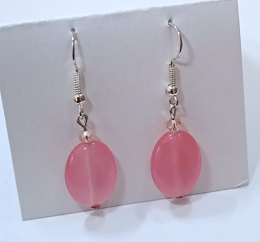 Pink Morganite Earrings (1) - UK Free Post