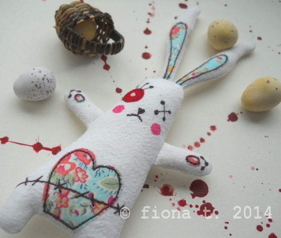 embroidered zombie bunny