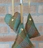 Rustic tree decoration stuffed tree heart Christmas decorations set of 3 - Image 2