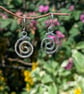 Sterling silver spiral earrings  - Image 4