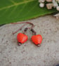 Red heart earrings - Image 1