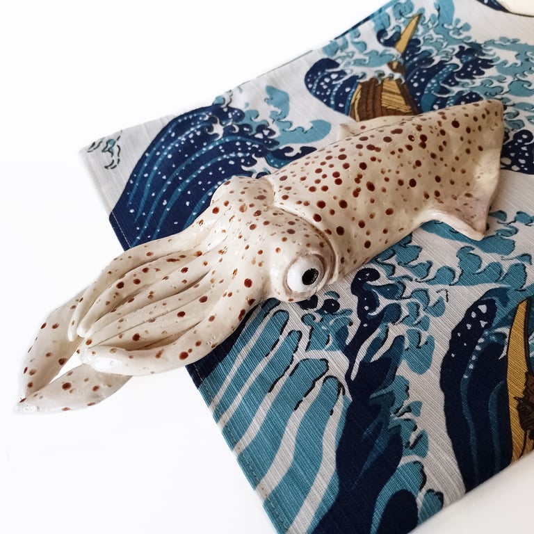 Squid Ceramic Sculpture - Handmade