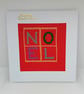 Handmade Cross Stitch NOEL Christmas Card – 6 x 6 Inch - Image 3