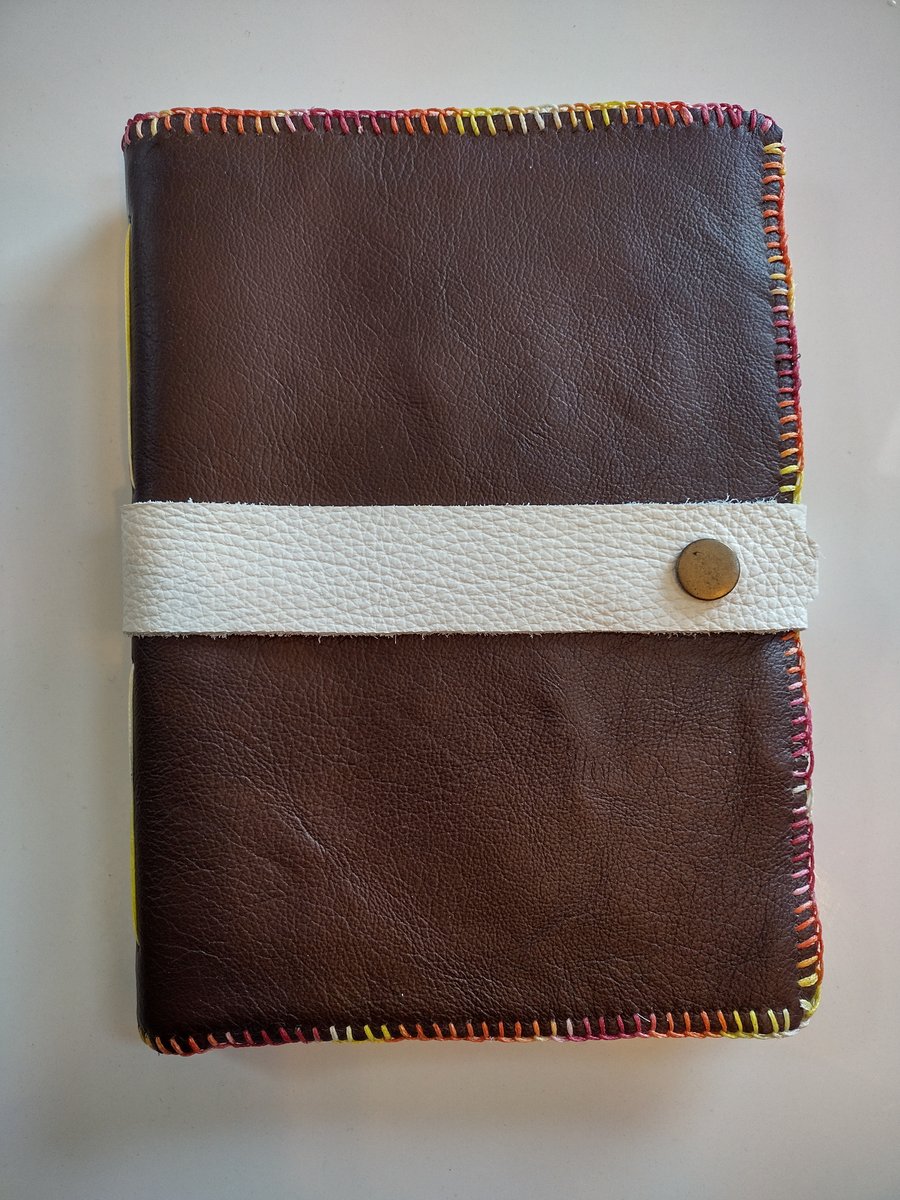 hand made leather A5 notebook 