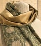 Liberty of London Print Long Scarf.Cotton Tana Lawn and Velvet  
