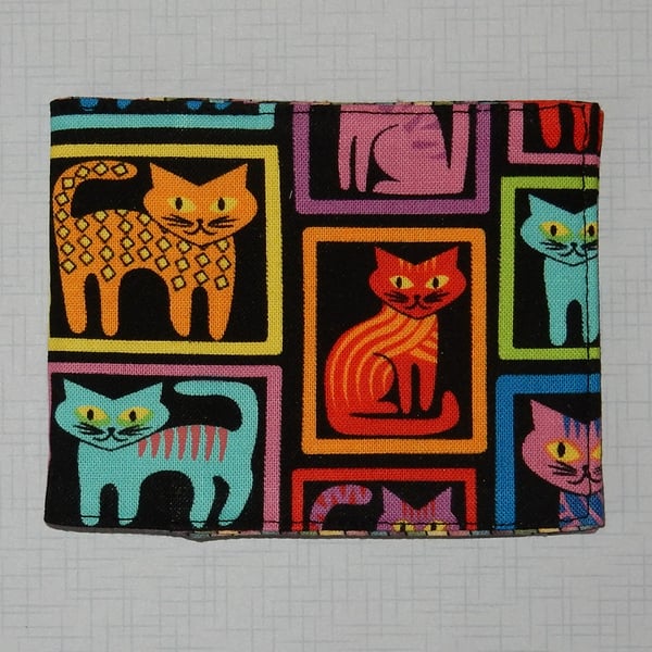 Card wallet colourful cats