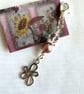 Beaded bag charm, journal, planner clip on charm, handmade gift - Image 2