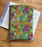 Klimt Garden Flowers Print Quilted Fabric Book Sleeve - Hardback Sleeve - Image 1