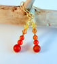 Carnelian And Swarovski Crystal Earrings - Handmade In Devon - Image 2