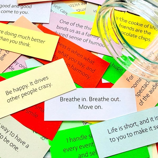 365 Positive Quotes Cards - Daily Affirmations - Motivation & Self Care Jar Fill