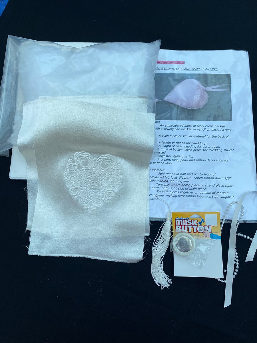 Wedding Musical Heart KIT. Sew it Yourself. Here Comes the Bride.