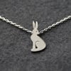 Edge of the woods tiny hare necklace