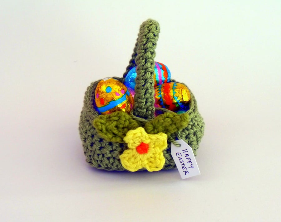 Mini Easter Fillable Basket Green