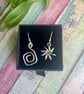 Handmade Sterling Silver 925 Asymmetric Drop Earrings - Summer Seconds - Image 4