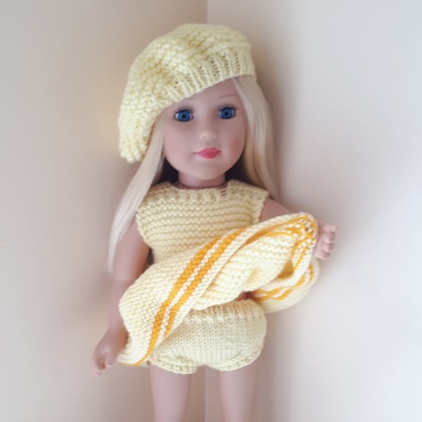 KNITTING PATTERN PDF Lemon Vest and Pants for Doll