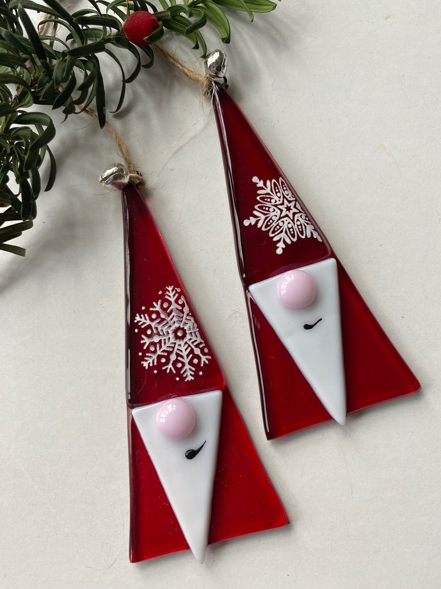 Fused Glass Christmas Santa