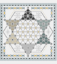 221E Cross Stitch chart Chinese Checkers Sternhalma Game Board Sampler - Image 3
