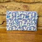 Mushroom Print Quilted Fabric Organiser Pouch 