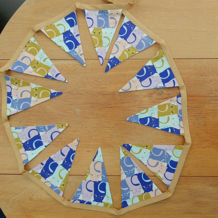 Bunting pastel coloured bunting cats gift for cat lover