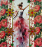 Dancing Ballerina - Hand Crafted Decoupage Greeting Card - Blank 3171