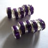 purple rhinestone spacers