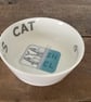Summer seconds Coastal Cat Bowl - ship's cat, white ceramic, cat lover - Image 2