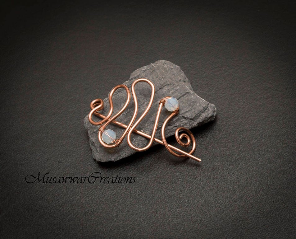 Shawl and Sweater pin copper wire Shawl Pin,Shawl brooch, Sweater Pin, copper sh