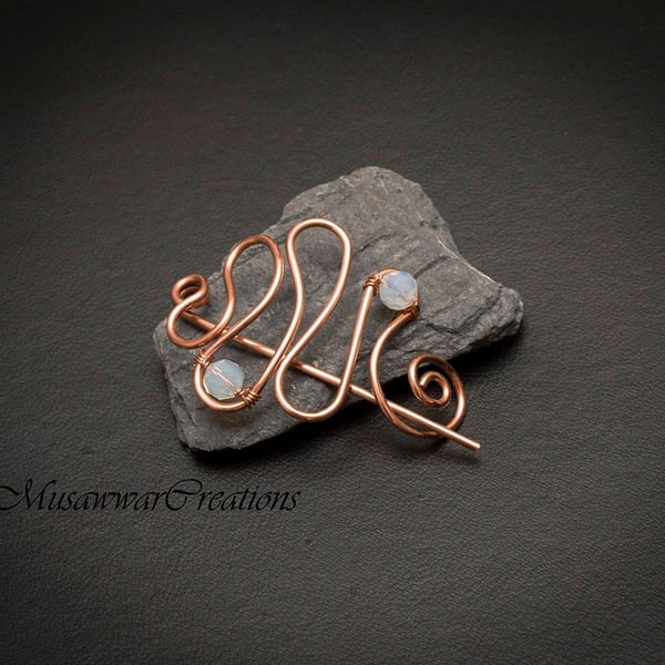 Shawl and Sweater pin copper wire Shawl Pin,Shawl brooch, Sweater Pin, copper sh