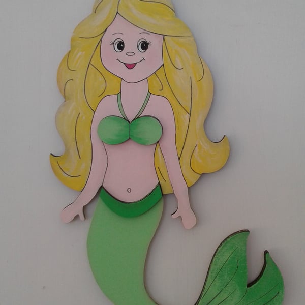 Mdf wall handpainted mermaid