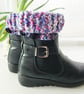 Lilac Pink Boot Cuffs, Crochet Ankle Warmers - Image 5