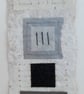Black Grey Silver White Speckle Geometric Handstitched Small Art Pictures - Image 3