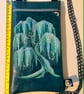 Embroidered Willow Tree Crossbody Bag – Dark Teal Vinyl - Image 3