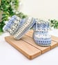 Blue Crochet Baby Booties - Sizes Newborn - 6 Months - Image 6
