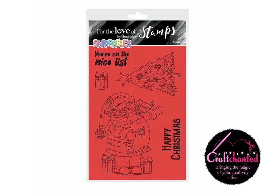 Hunkydory For The Love Of Stamps Snippables Christmas Cheer Santa Stamp Set