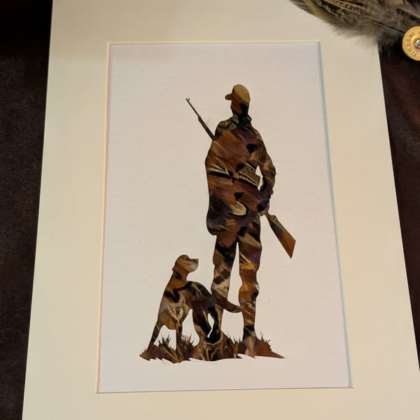 Shooter and Gundog Feather Art – Handmade Countryside Picture
