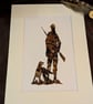 Shooter and Gundog Feather Art – Handmade Countryside Picture - Image 1