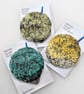 Green Moss Abstract Embellished Recycled Textile 50mm Brooches  - Image 10