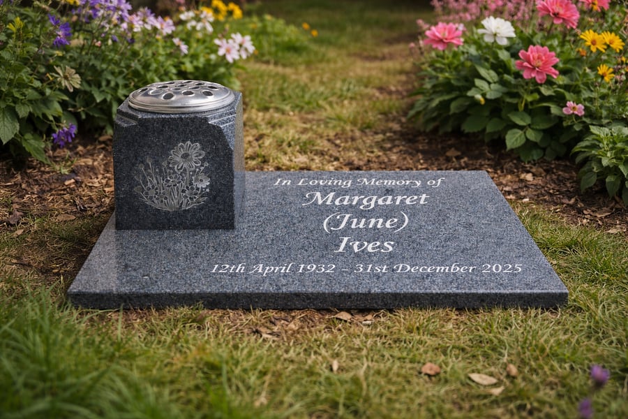 Memorial Grave Marker Flat Grave Plaque Memorial Stone Cemetery Headstone 