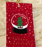 10 Christmas gift tags 'Robins and snow globes', gift wrapping accessory  - Image 4