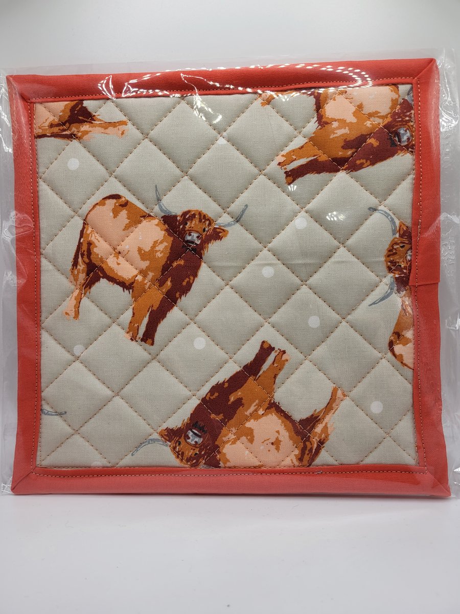 Handmade, Quilted Heat Resistant Pot Holder