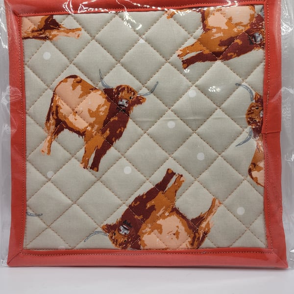 Handmade, Quilted Heat Resistant Pot Holder