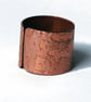 Etched Copper Floral Ring - Adjustable size - Image 2