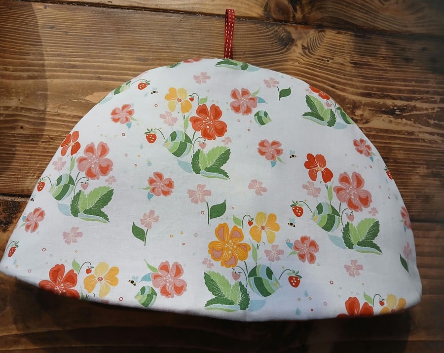 Handmade Strawberry Honey Tea Cosy