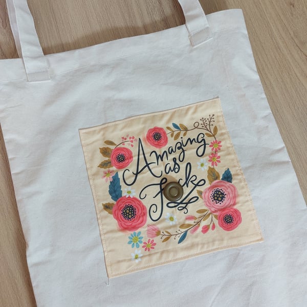 Amazing as f-ck tote bag 