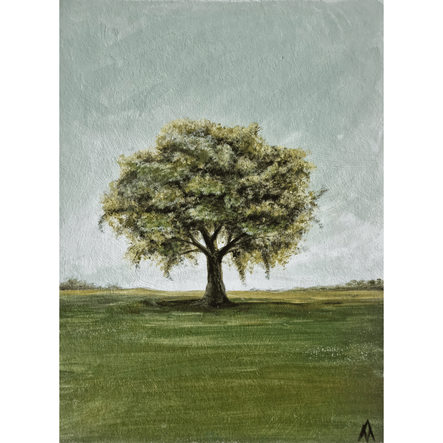 Original Tree Painting - Landscape Art - Small Acrylic Painting