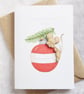 Christmas Bauble Mouse Card - Personalised  - Image 3