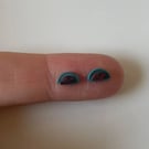 Handmade Polymer Clay Micro Studs (Half Watermelon)