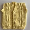 Hand knit baby waistcoat