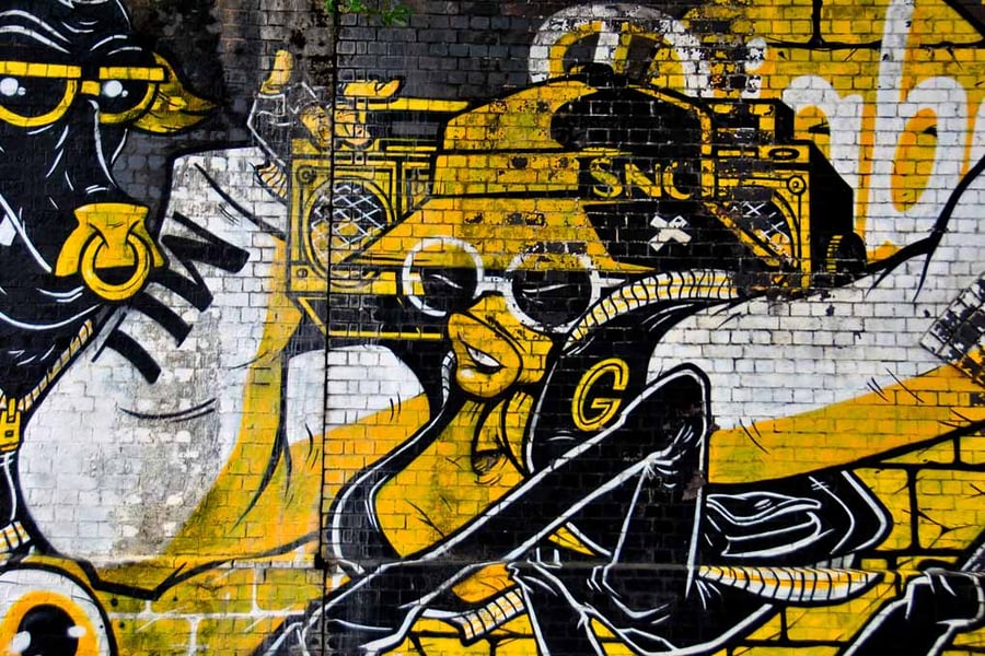 Street Art Graffiti Mural Digbeth Birmingham UK Photograph Print